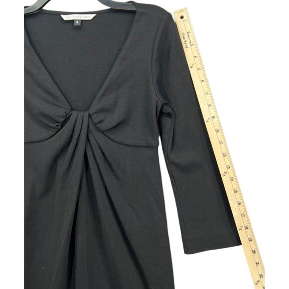 Diane Von Furstenberg Dress Size 4 Black Wool Knit Elena Shift Timeless Elegance - Picture 9 of 14